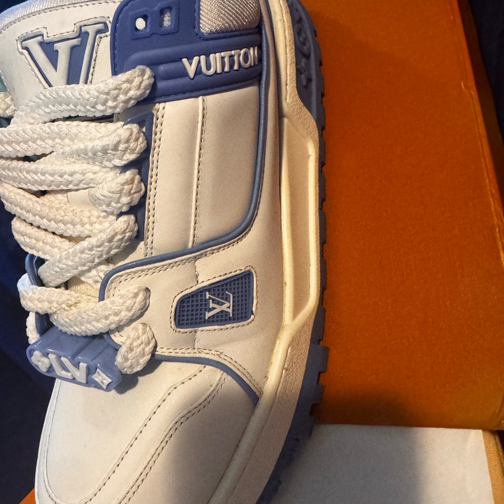Louis Vuitton Sneakers in White and Blue